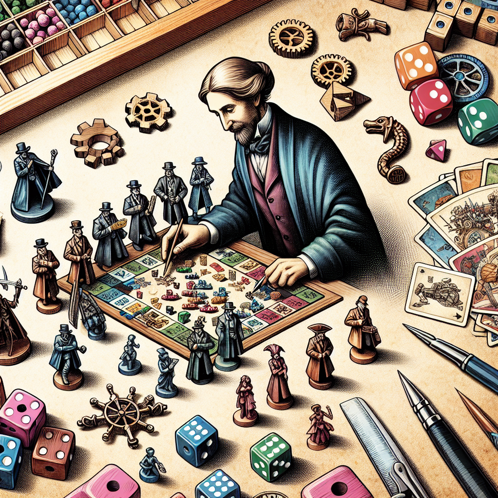 Board game design and manufacturing elements