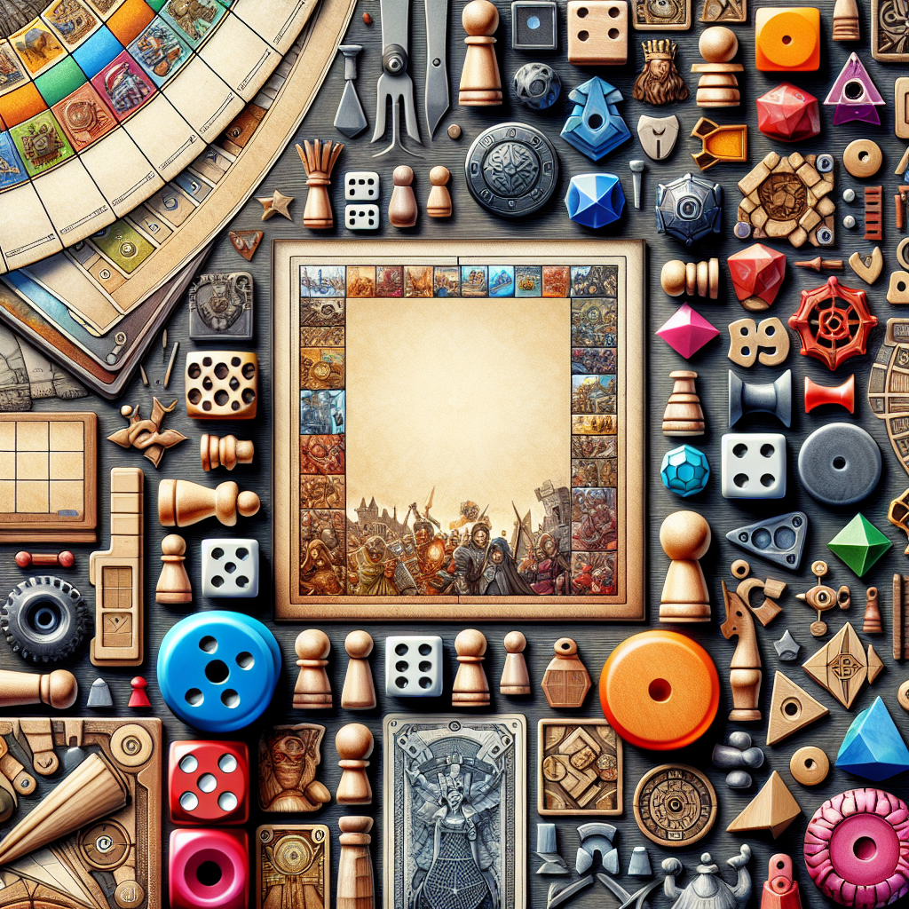 Board games and components made by reputable manufacturers