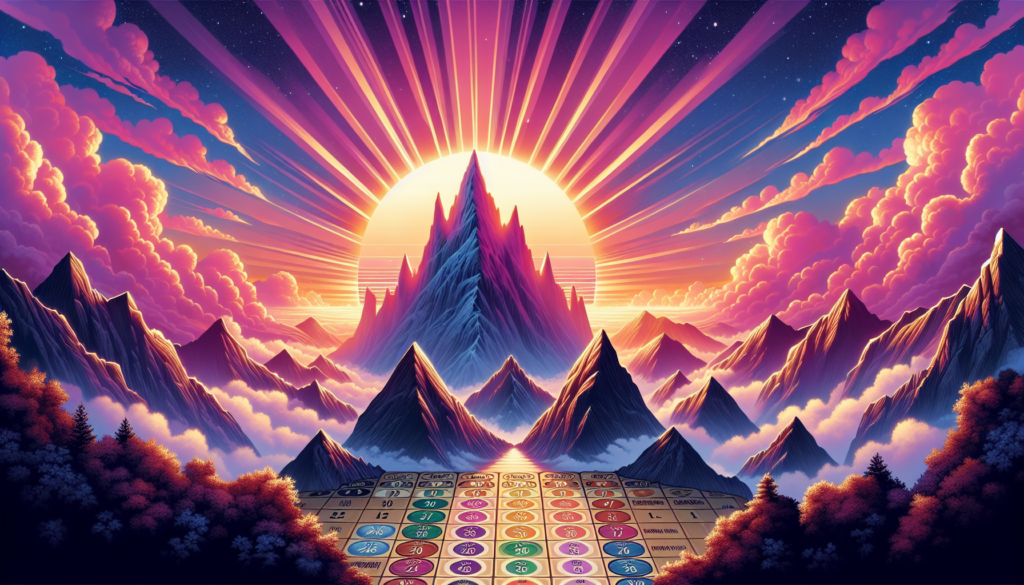 A stunning sunset over mountains representing the concept of splendor.